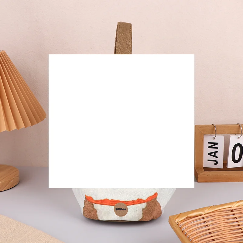 حقيبة كلاسيكية بتصميم الجرو الزيتي على شكل كتاب، حقيبة يد عملية لحمل الغداء من القماش للفتيات #1