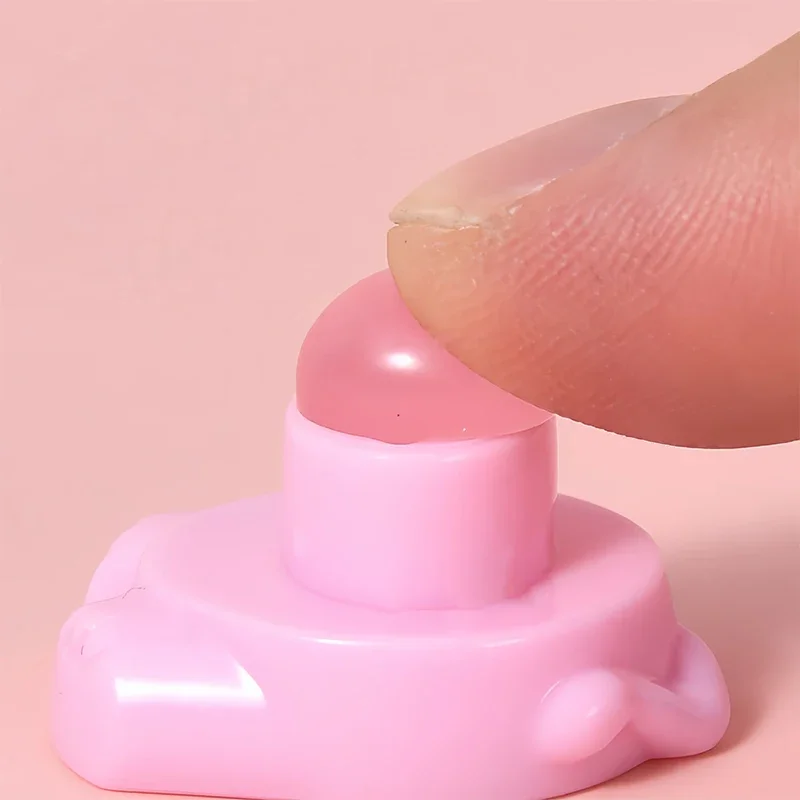 Pincel labial de silicone em forma de elefante, chaveiro, pingente, pincel de maquiagem da moda, fofo, lama labial, halo, tintura, corretivo