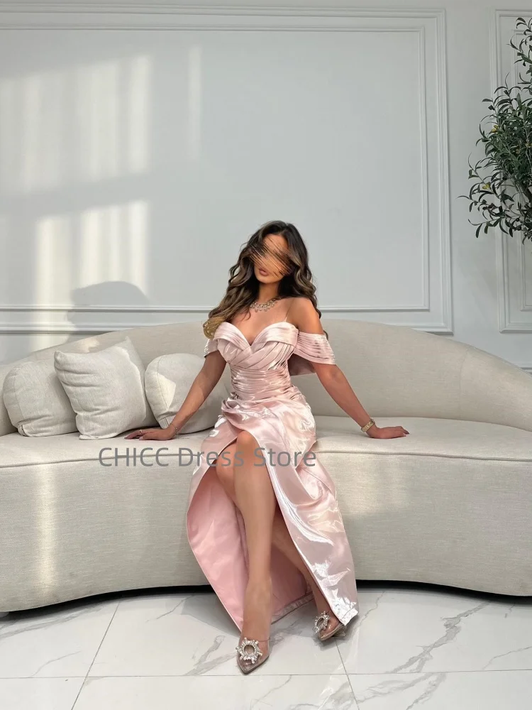 Арабские платья для выпускного вечера Вечернее платье русалки без бретелек без рукавов с разрезом и плиссированным вечерним платьем по индивидуальному заказу فساتين условия проведения