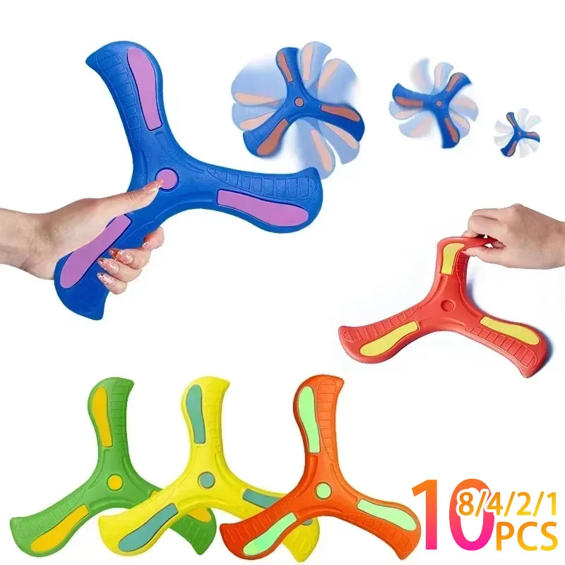 1-10PCS Kinder Dreieck Bumerang Outdoor Spielzeug für Eltern Kind Interaktion Sichere Langlebige Fliegende Scheibe Sport Zubehör