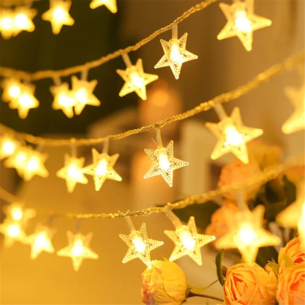 Lampu String Baterai LED Fairy Light Garland Natal untuk Dekorasi Rumah, Pesta Pernikahan, Perkemahan, Tahun Baru, dan Ramadhan