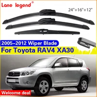 Escobillas de limpiaparabrisas delanteras y traseras para Toyota RAV4 XA30 2005 2006 2007 2008 2009 2010 2011 2012 accesorios de coche RAV 4 parabrisas