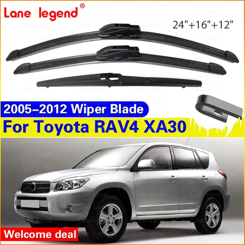 Imagen 1 del producto Escobillas de limpiaparabrisas delanteras y traseras para Toyota RAV4 XA30 2005 2006 2007 2008 2009 2010 2011 2012 accesorios de coche RAV 4 parabrisas