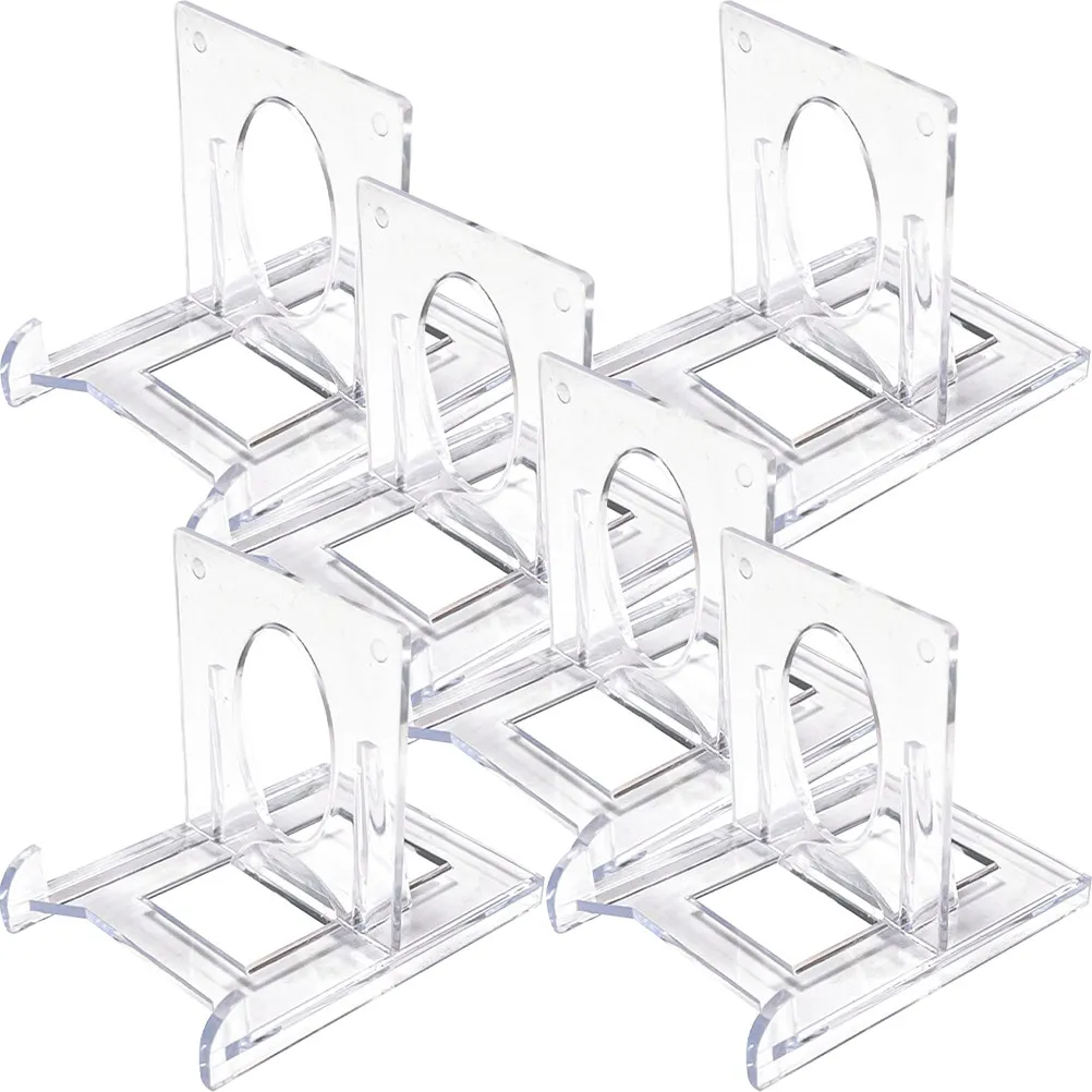 

6Pcs Clear Plastic Adjustable Card Display Stand Easel Holder Photo Plate Small Decorative Rack for Trading Card Picture Display