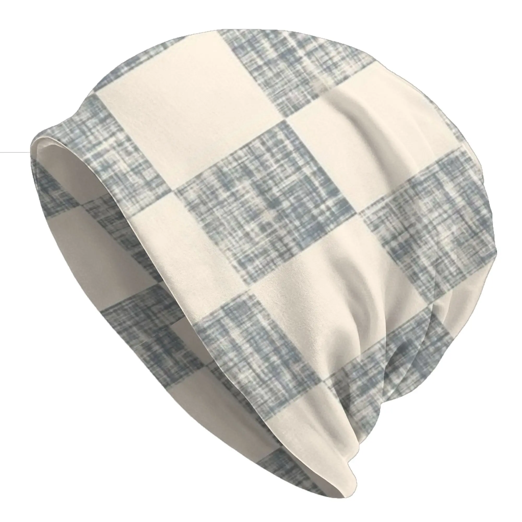 Bonnet Hats Checkerboard Men Women's Thin Hat Check Pattern (10) Autumn Spring Cap Design Skullies Beanies Caps