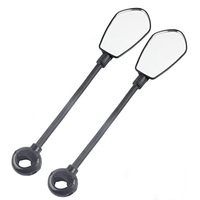 A07T Bicycle Handlebar Rearview Mirror Adjustable Light Motorcycle Handlebar Mirror Road Bike Scooter Rearview Mirror (2PCS)