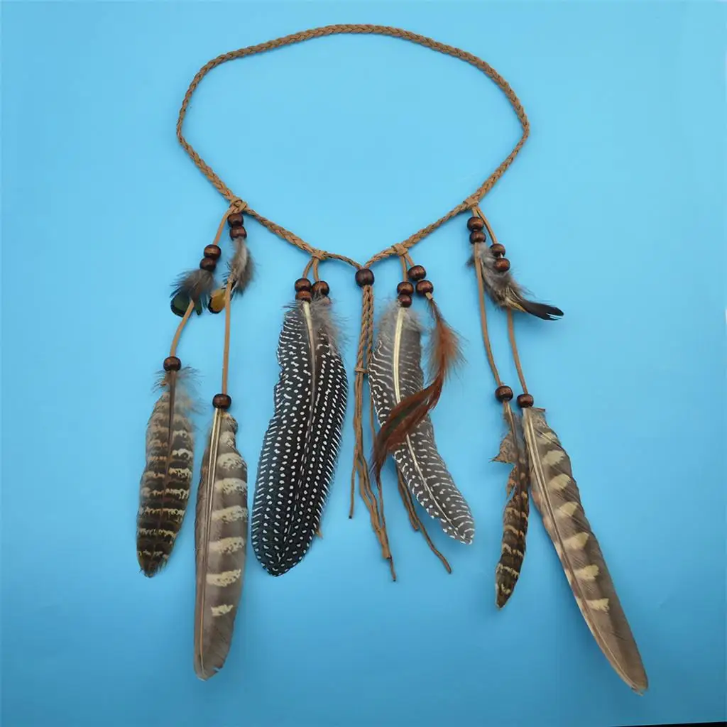 Ethnic Tassel Headpiece Faux Feather Hair Decoration Luxury Band for Women Friendship Gift