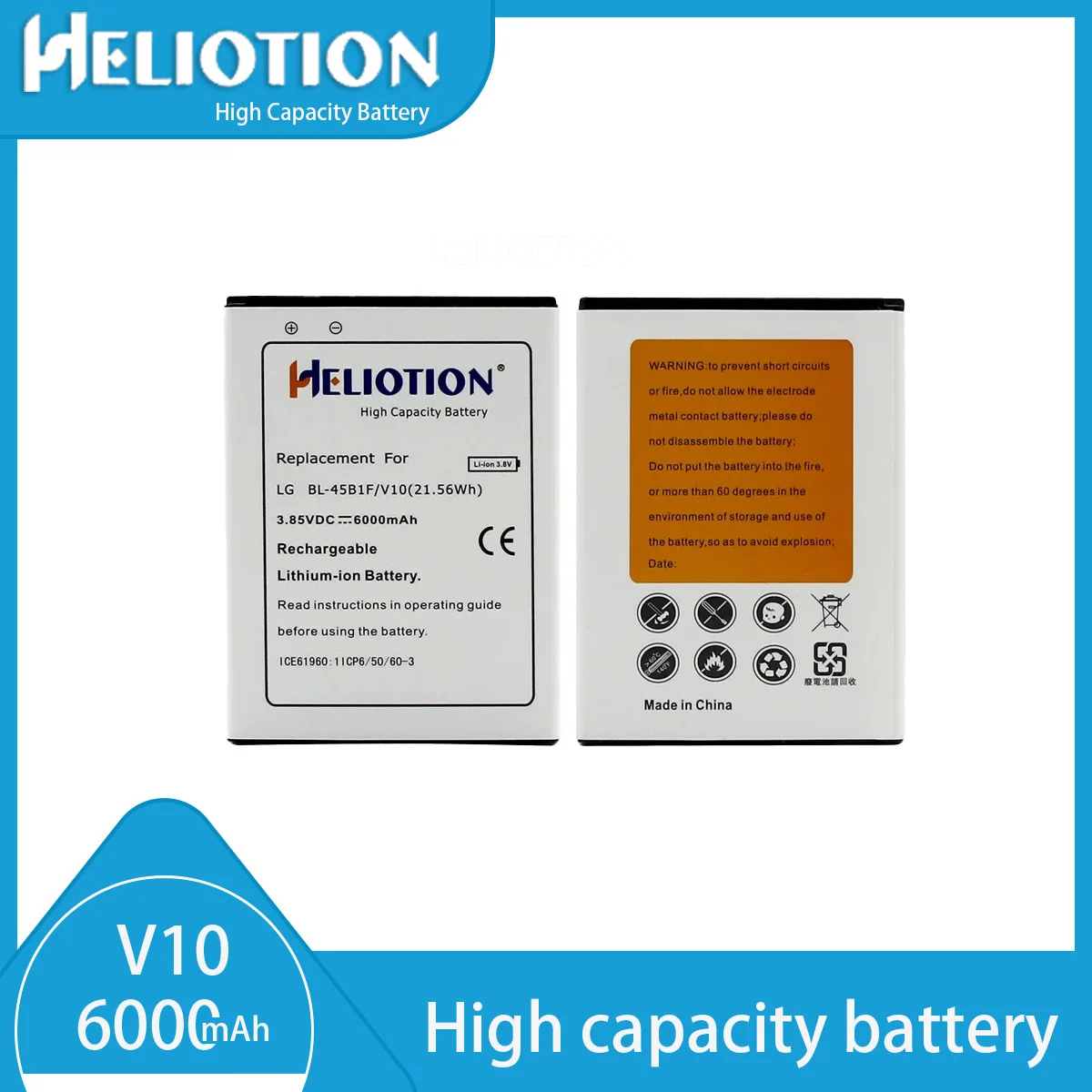 LG BL-45B1F/v10 battery For H961N F600 VS990 H968  replacement battery 6400mAh high-capacity