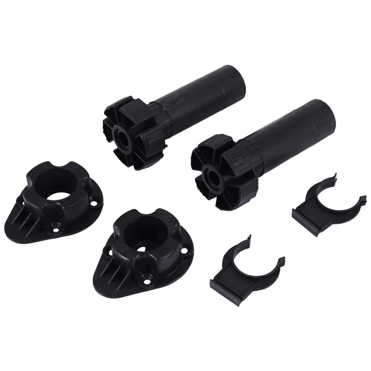 調節可能な高さのキッチンキャビネット台座、プラスチック製フットレッグペア、黒、2個