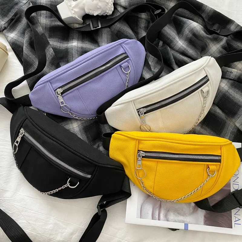 Women's Small Bag 2023 New Fashion Korean Version Simple Work ClothesCross-body Chest BagGirl Fashion WaistBag