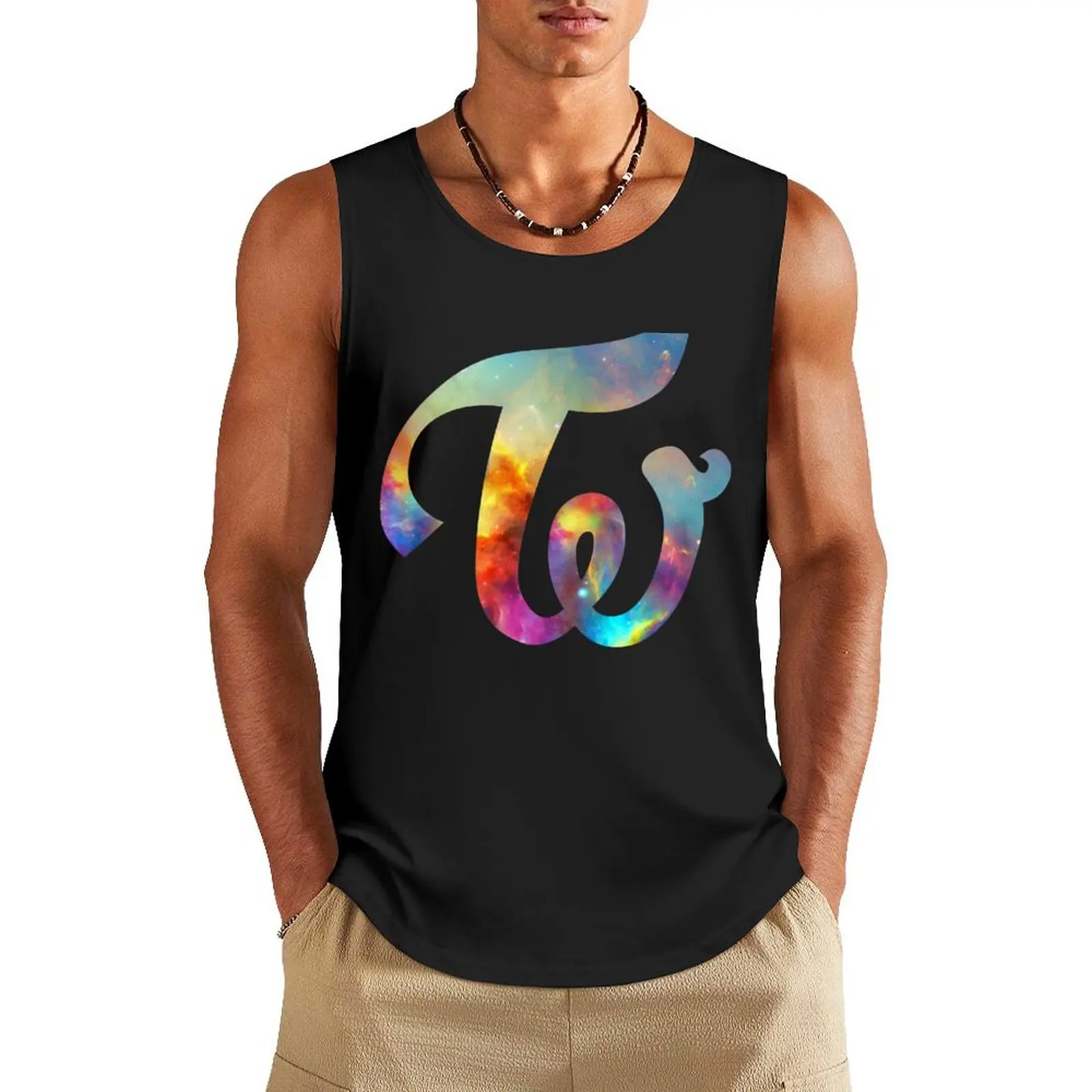 

Twice Nebula Tank Top Man clothes for gym Men's sleeveless gym shirts