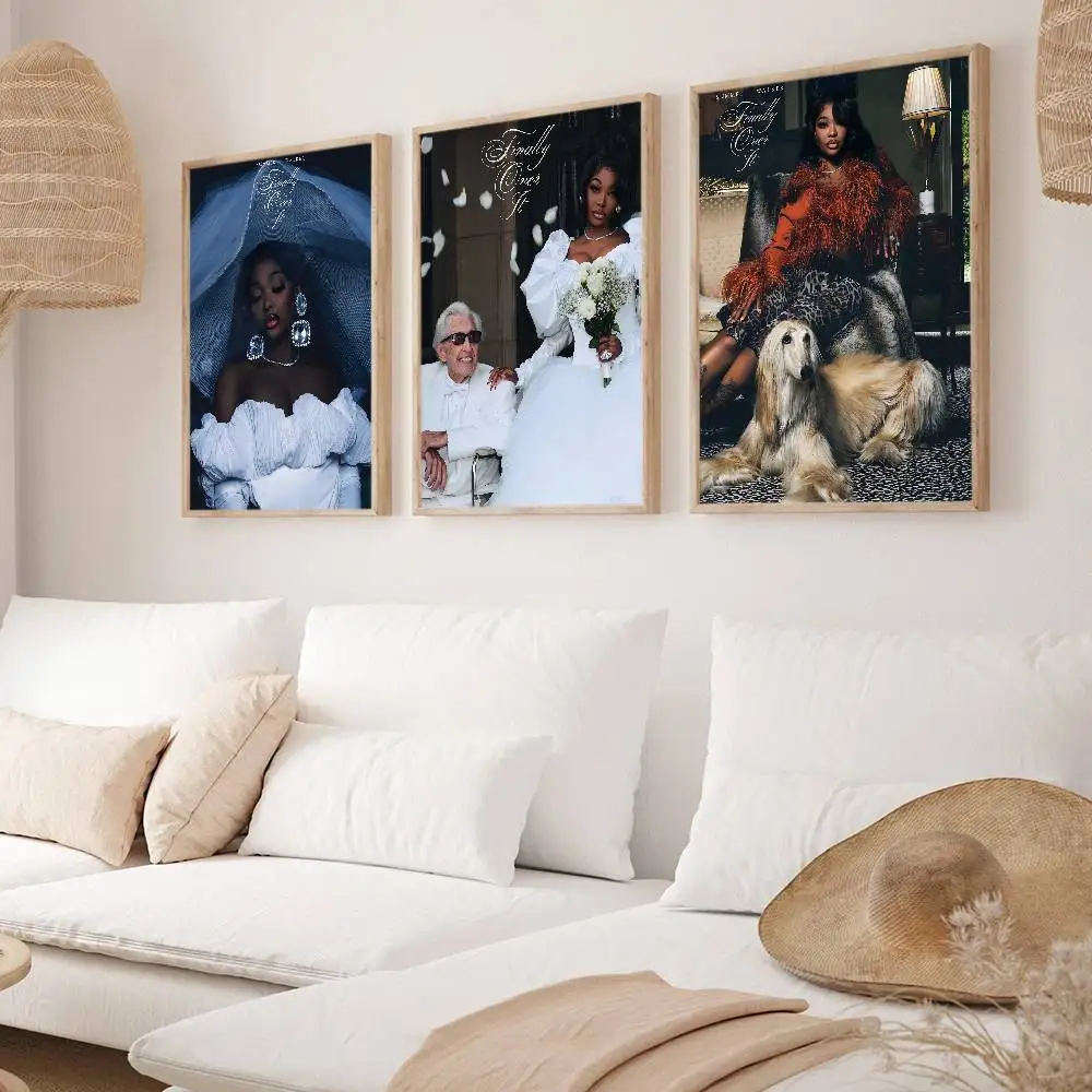 Singer Summer Walker Finally Over It Poster Wall Canvas Painting for Club Living Room Home Decor
