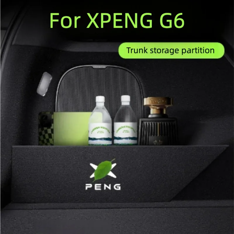 Rear Cargo Divider Trunk Storage Organizer Insert For XPENG G6 2023‑2026 Interior Modification Auto Accessories