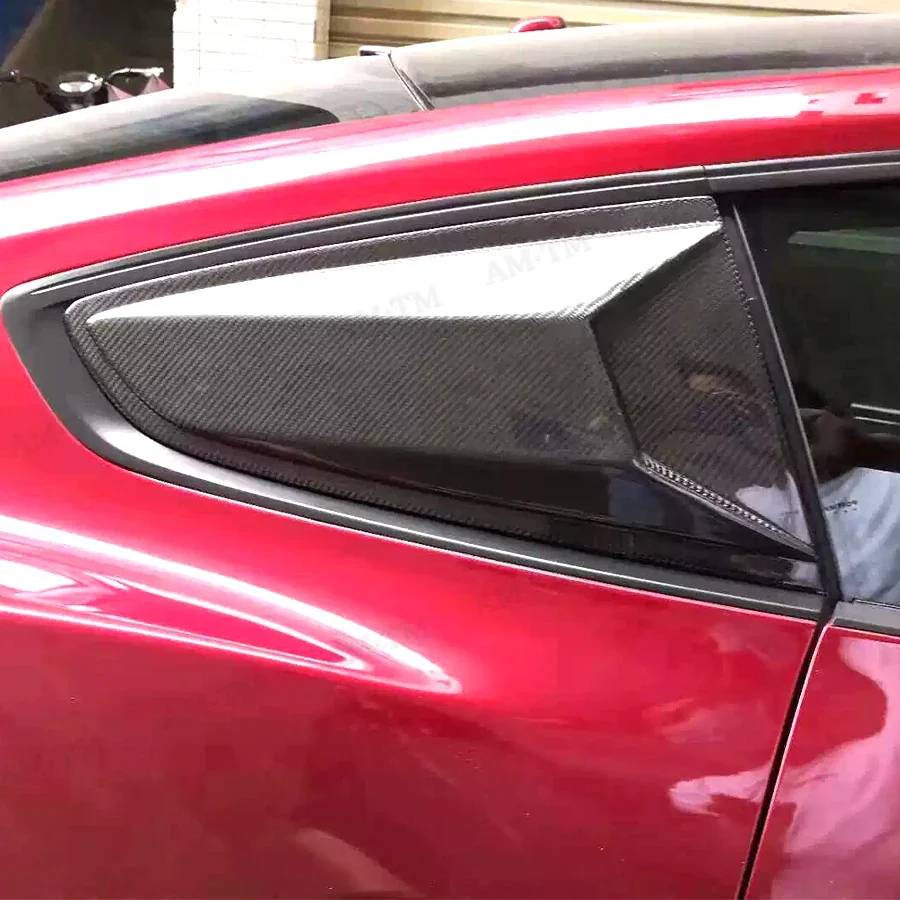 For Ford Mustang ROBOT Style Carbon Fiber black Car Styling Rear Window Louvers Car Rear Window Blinds Side Tuyere Louvers Vent
