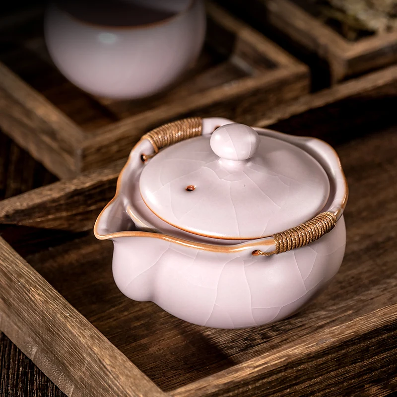 

Розовая керамическая глазурь, ручной горшок, высококачественный подарочный чайник, крышка, миска для приготовления чая, кунг-фу, чай, защита от ожогов, 170 мл