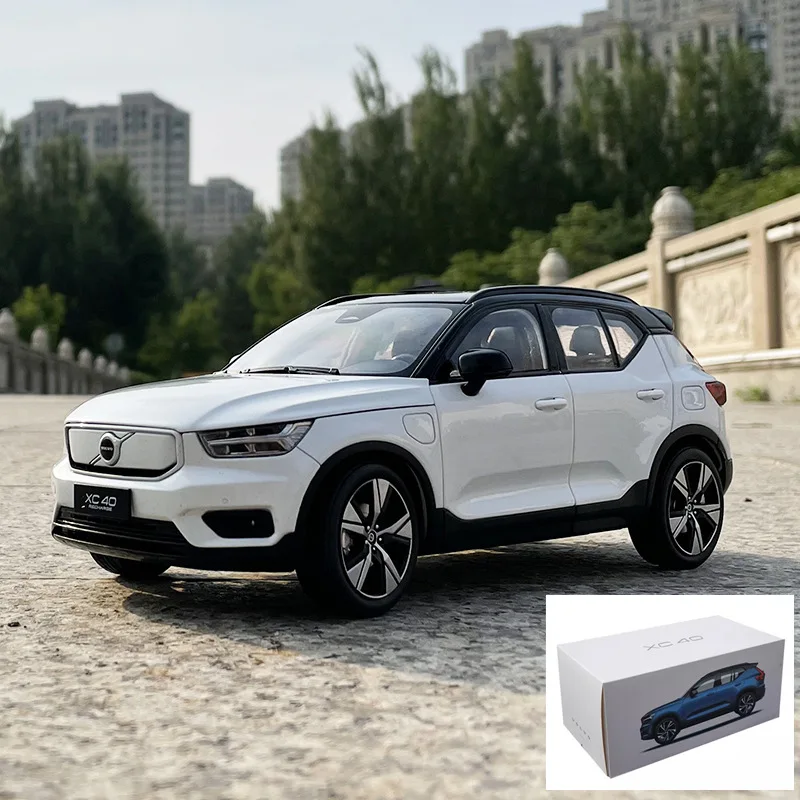 Yeni 1:18 2023 XC40 SUV alaşım yeni enerji araba modeli Diecast