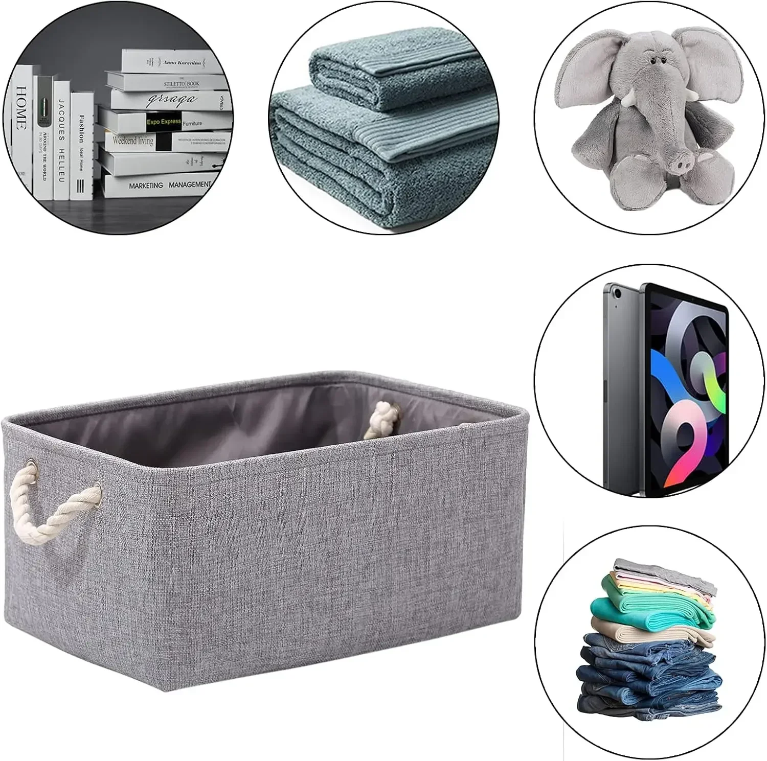 أشتات سلة التخزين خزانة صندوق تخزين سلة الغسيل للعب الملابس الجوارب كتاب منظم أداة تخزين متعددة الوظائف
