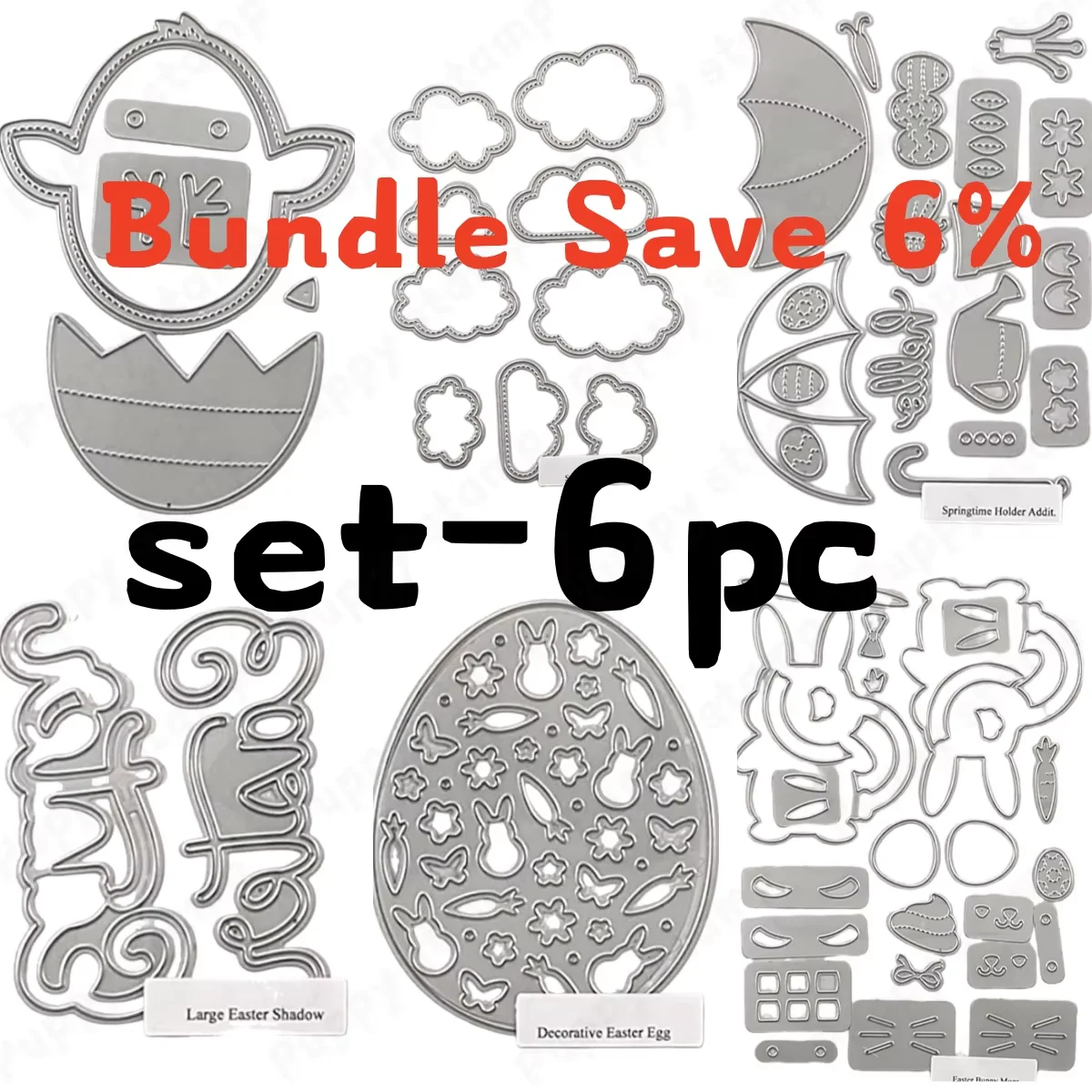 

Easter 2026 Chick Holder Shadow Egg Bunny Mugs Metal Cutting Dies Clear Stamps Stencil For DIY Scrapbook Craft Decoration