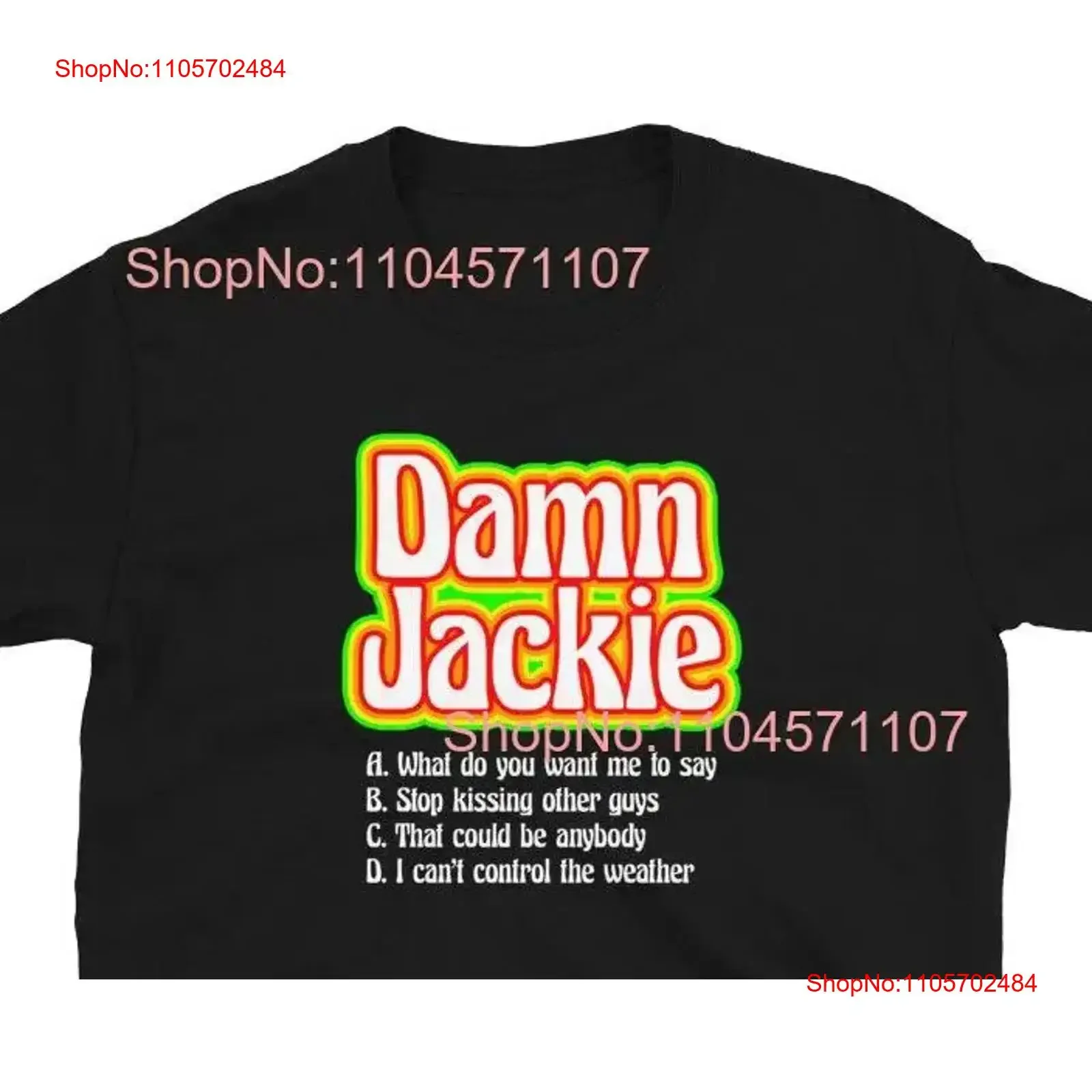 Damn Jackie That 70's Show T Shirt Kelso vintage Washed Comfortable designer clothes streetwear Breathable fashion Soft