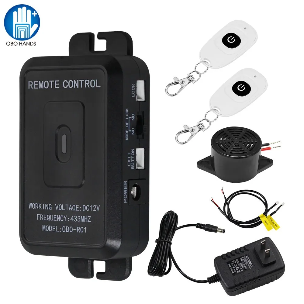 

Access Control Gate Opener 12VDC Remote Control Switch 433MHz for Electric Door Lock with Buzzer