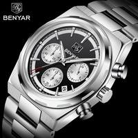 BENYAR 2025 40MM Men's Mechanical Watch Automatic Diving Watch 30M Waterproof Luxury Fashion Stainless Steel