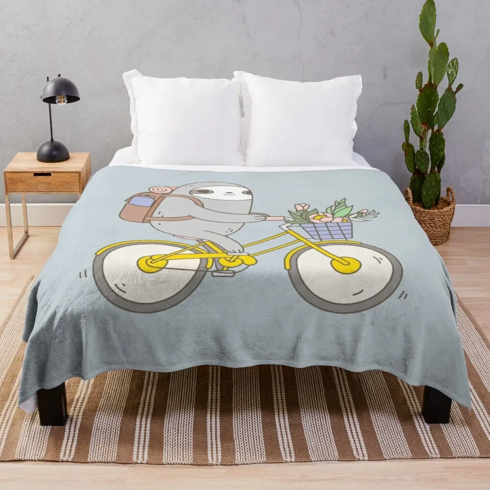 Sloth Flannel Throw Blanket Cute Animals Pattern Blanket for Kids Girls Boys Gifts Warm Lightweight Super Soft for Bed Couch