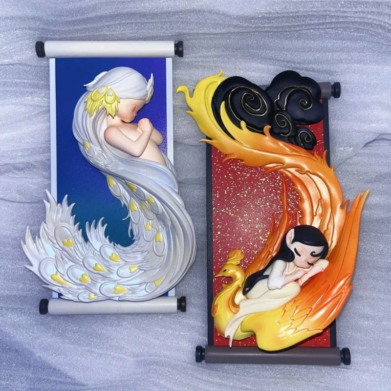 Sleep Chinese Scrolls Series Blind Box Kawaii Guess Bag Collection Mysterious Surprise Cute Model Toys Doll Ornament Xmas Gifts