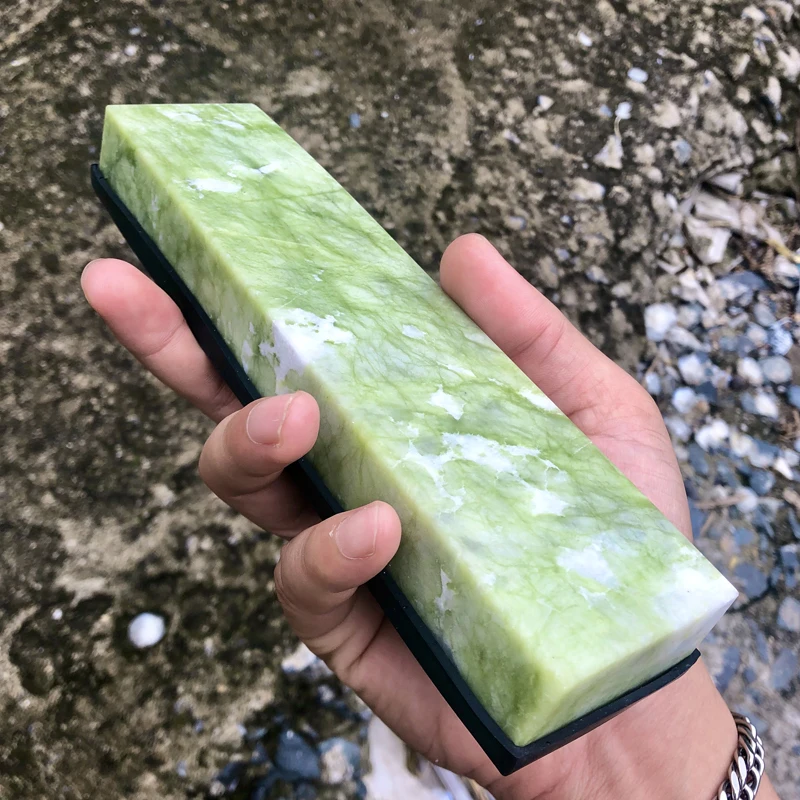 Natural 10000 Super Fine Green Agate Stone Polishing Finishing Bar Whetstone Sharpening for Kitchen Knife Sharpener Honing Tool