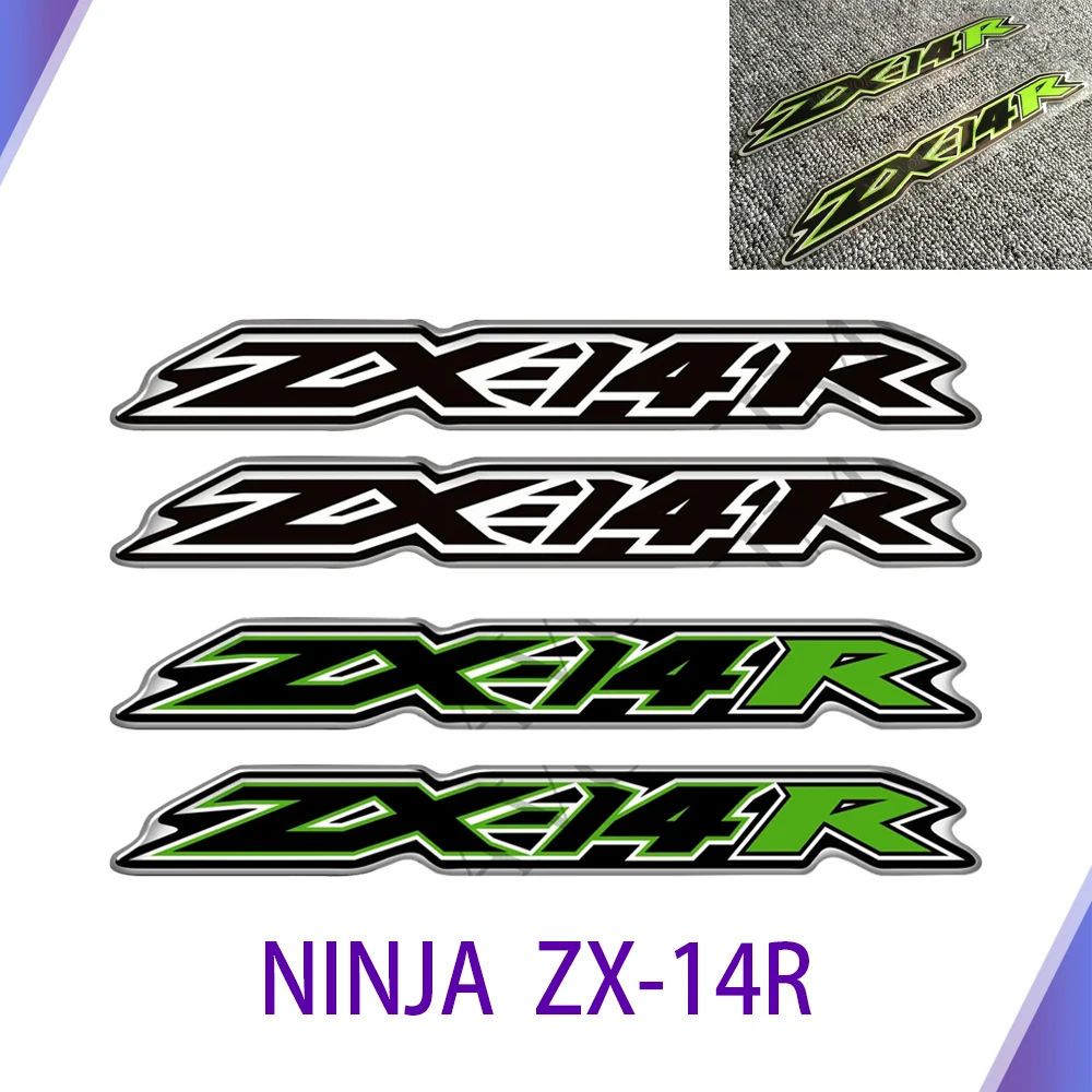 For Kawasaki Ninja ZX-14R ZX14R ZX 14R Motorcycle Tank Grips Pad Gas Knee Oil Stickers Emblem Fairing Decals