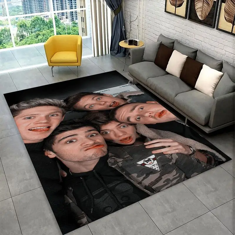 Popular One D-Direction Singer 1D Non-Slip Area Rug for Living Room,Bedroom,Playroom,Carpet Floor Mat Home Decor Rug  Room