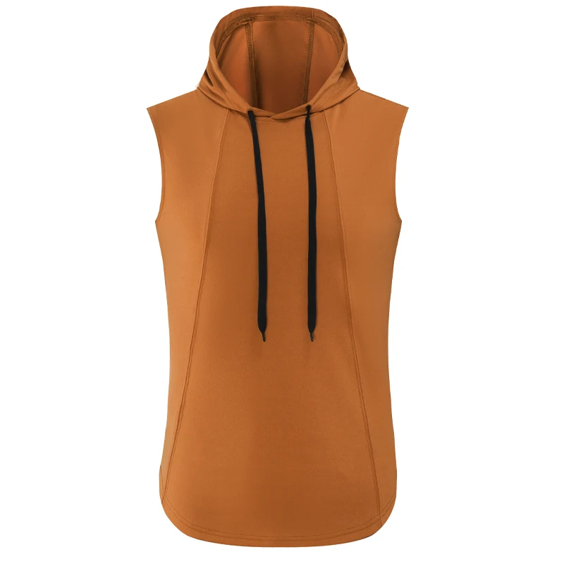 Training Hoodie Men Sport Vest Yoga Gym Fitness Sleeveless Tank Tops Muscle Bodybuilding Sporty Shirt Running Sports Clothing