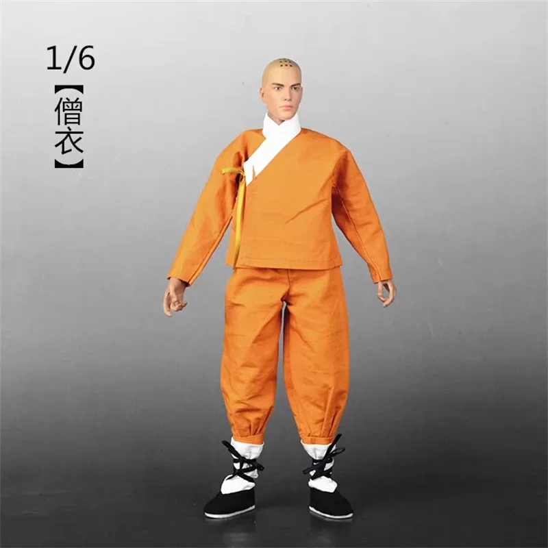 

1/6 Ancient Soldier Accessories Monk Clothes Underwear Top Pants Model Toy Fit 12'' Action Figure Body In Stock