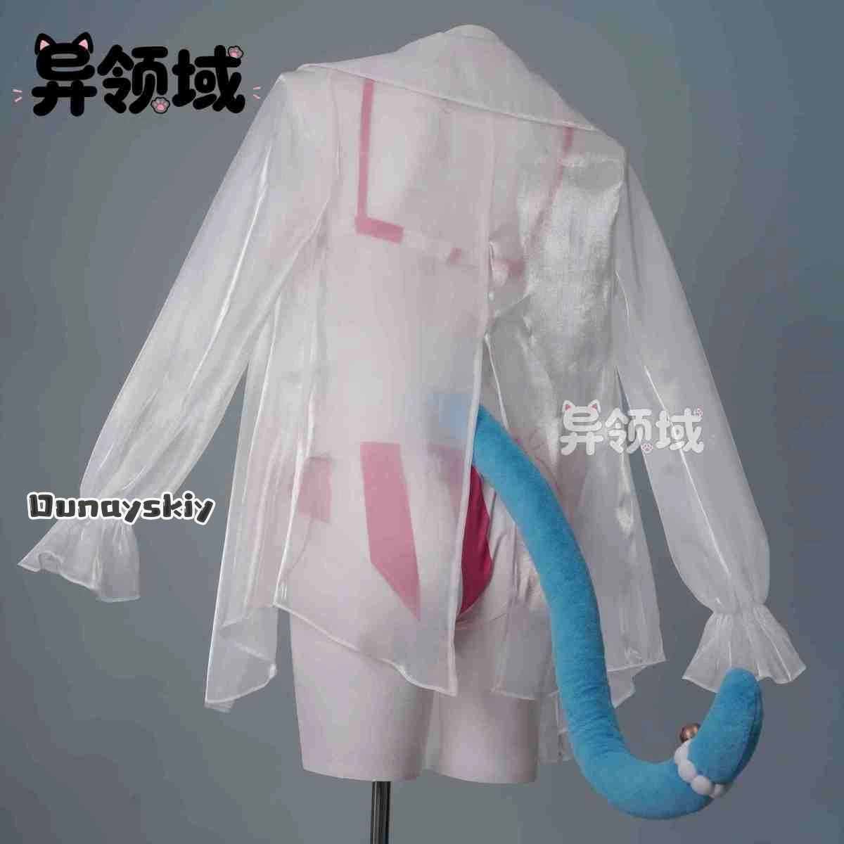 Cosplay Neverness To Everness Mint Clothes Women Anime Summer Sexy Nightwear Bikini Swimsuit Transparent Coat Suit Halloween view 3