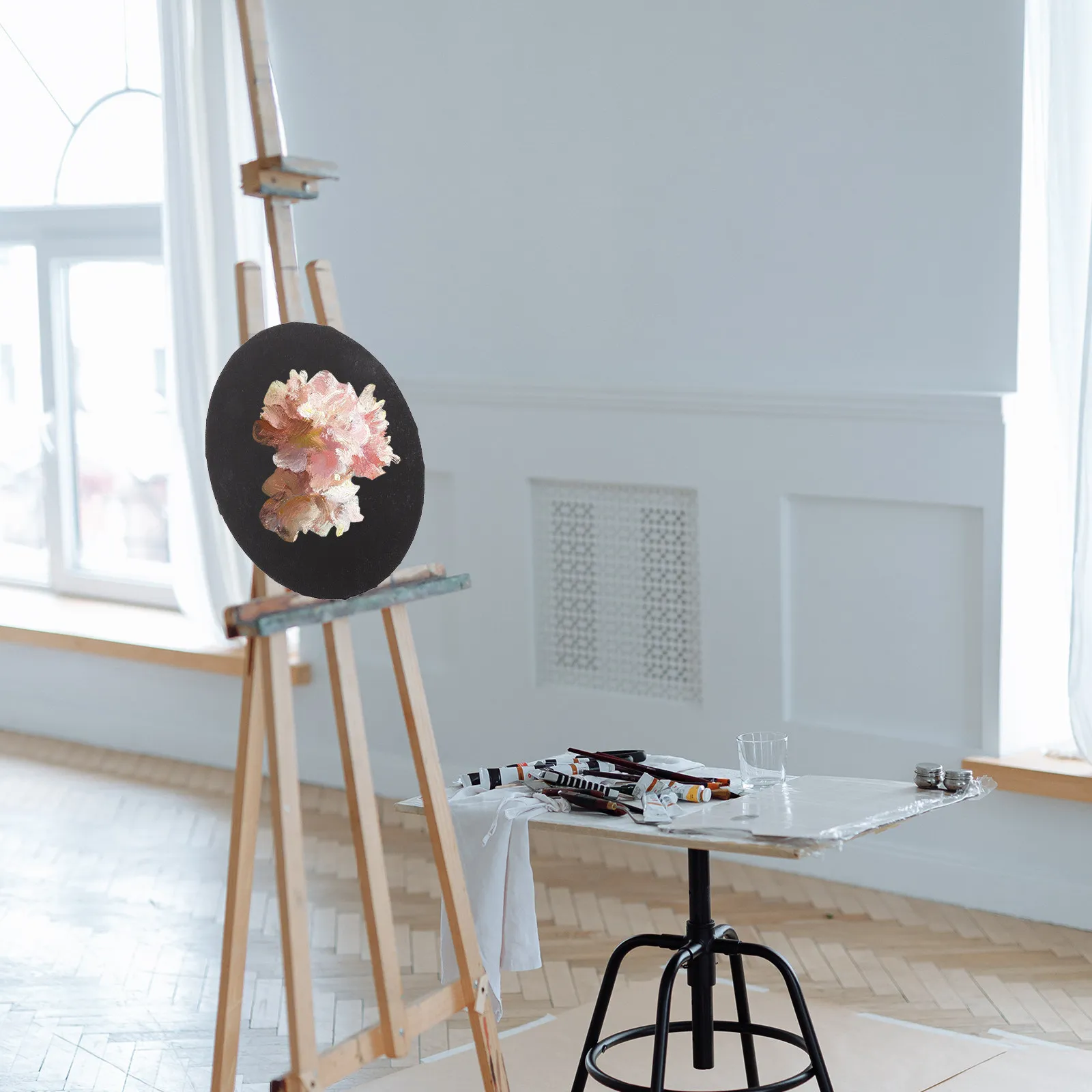 

Холст для масляной живописи, 1 шт., черный хлопковый холст на подрамнике для самостоятельной росписи, для масляной и акварельной живописи, художественные принадлежности