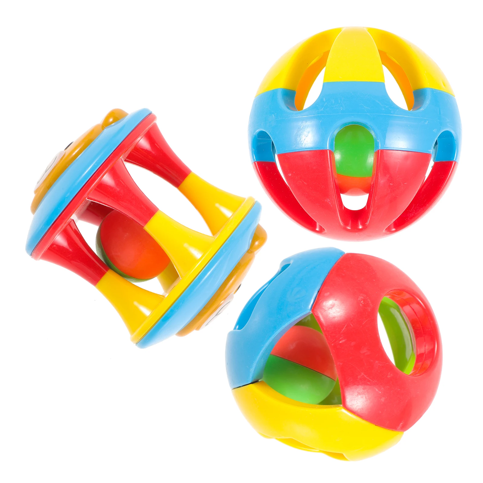 

3Pcs Parrot Ball Chewing Teether Colorful Fun Design Safe for Cockatiel Parakeet Small Bird Cage Accessory Parrot Ball
