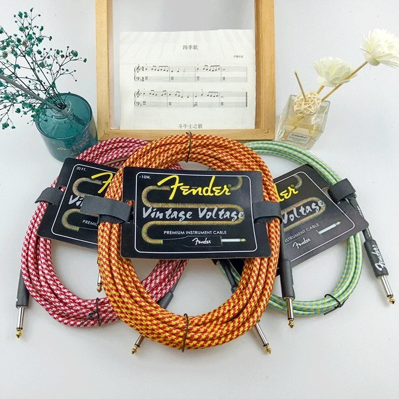 

3/6M Electric Guitar Cable Wire Connection Cable Audio Cable Guitar & Bass String Instrument Accessories Parts Color Random