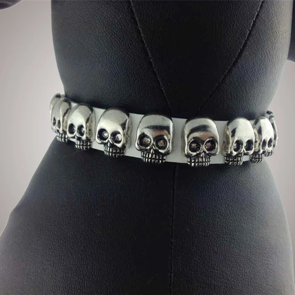

Pet Collar Dog Supply Puppy Collars Animal for Puppies Halloween Adjustable Cute Skull