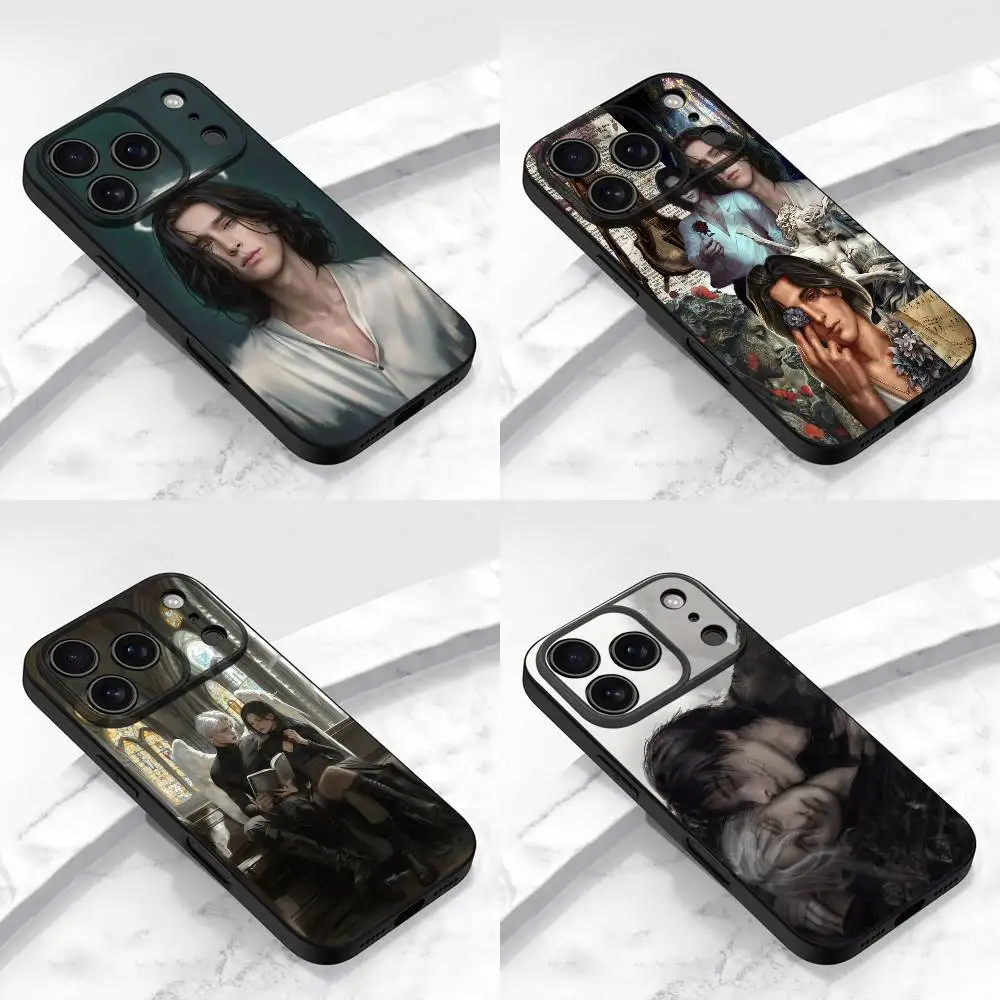 Casing Ponsel Raphael R-Romance C-Club Cain Lane Untuk iPhone 17,16,15,14,13,12,11,Pro,Max,Plus,E,Air,Mini Pelindung Hitam