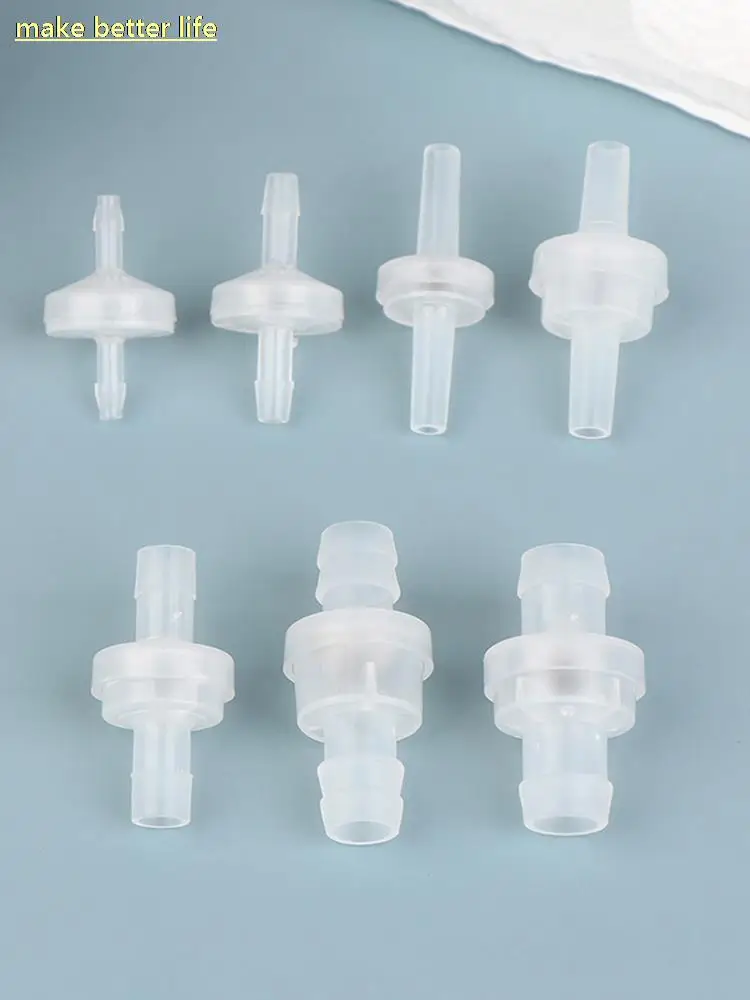 1PC Diameter 3mm 4mm 5mm 6mm 8mm 10mm 12mm Plastic Check Valve One-Way Pagoda Inline Non-Return Gas Liquid Water Fluid Stopper