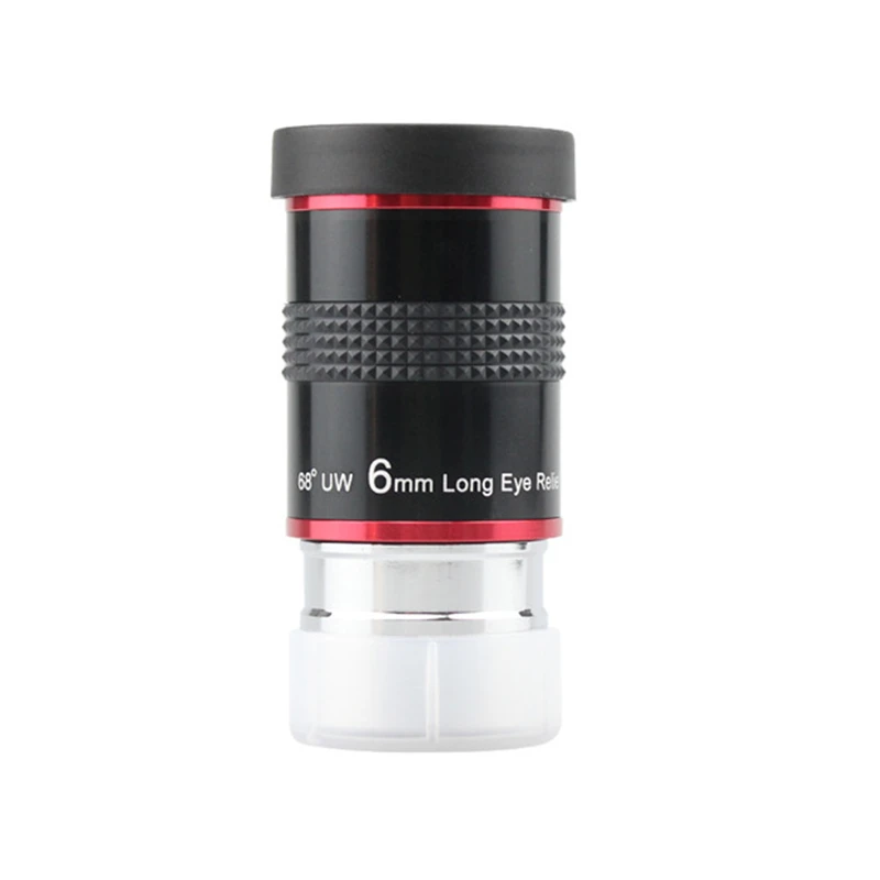 Agnicy 1.25 Inches 68 Degree 6mm Wide Angle Eyepiece Long Eye Relief Multi-Coated Astronomical Telescope Accessories