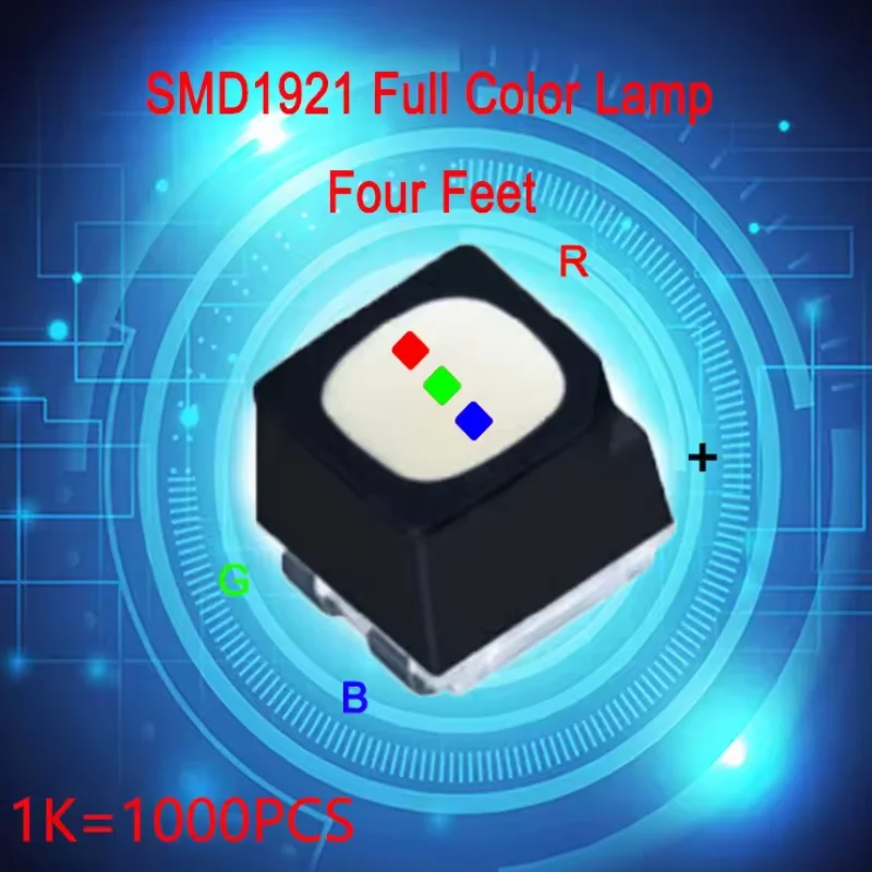 NationStar 1000pcs  SMD1921 full color LED lamp of four feet used for LED display maintenance outdoor RGB components for display