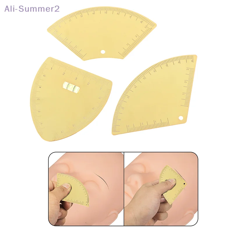 ไม้บรรทัดออกแบบคิ้วสำหรับผู้หญิง เครื่องมือเขียนคิ้วแบบเร็ว ช่วยจัดตำแหน่งคิ้ว อุปกรณ์เสริมสำหรับสักคิ้ว