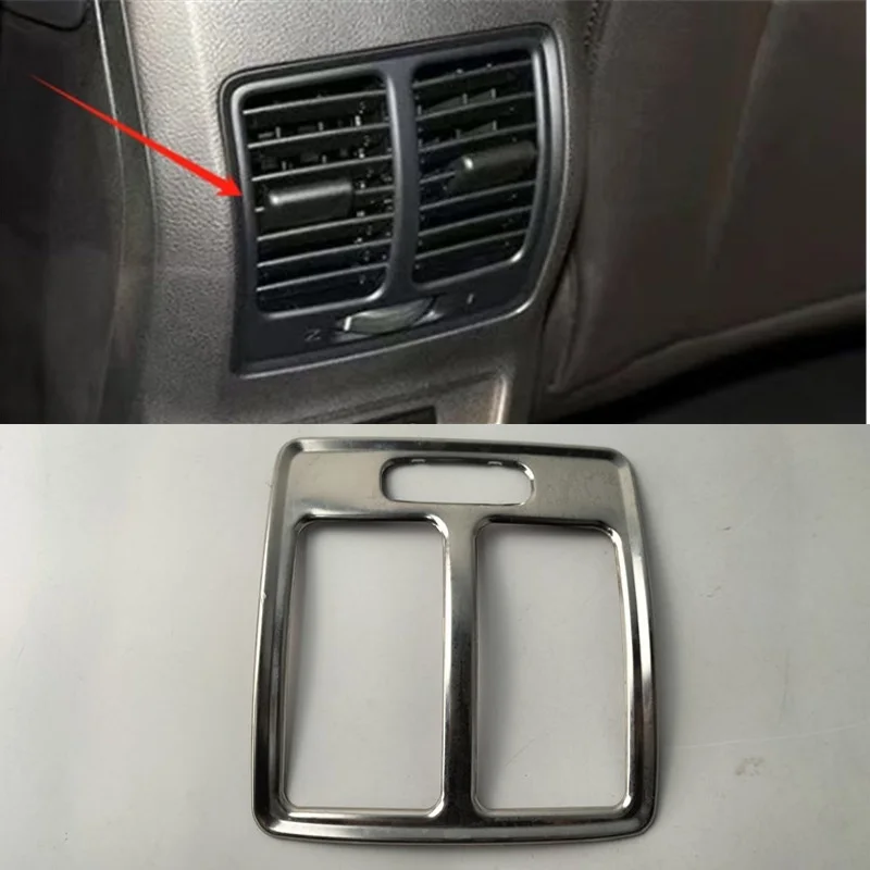 

1pc stainless steel rear air conditioning outlet decoration cover for 2013-2019 Ford KUGA escape car accessories