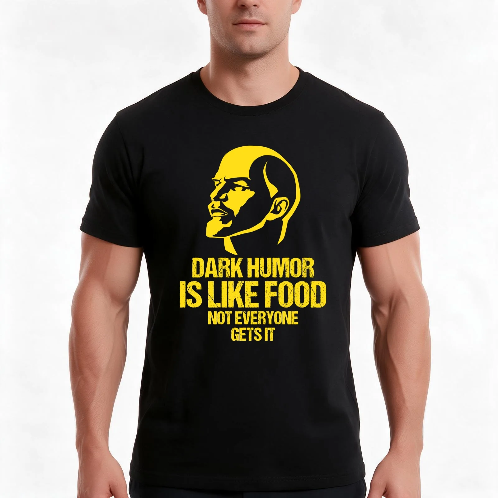 Lenin - Dark Humor is Like Food Not Everyone Gets it T-Shirt Summer Casual Cotton Tee Oversized Streetwear Tops 100% Cotton