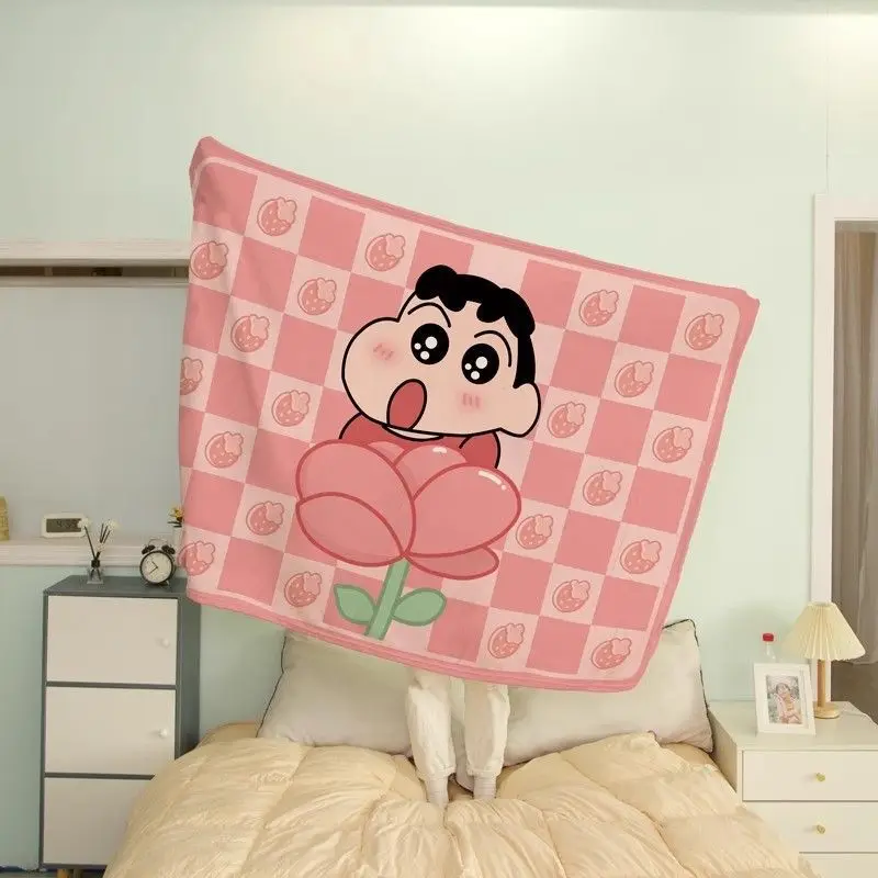 تلوين شين تشان نوهارا هيروشي نوهارا ميساي أنيمي البضائع الكرتون لطيف طباعة طالب عنبر قيلولة مكيف الهواء بطانية