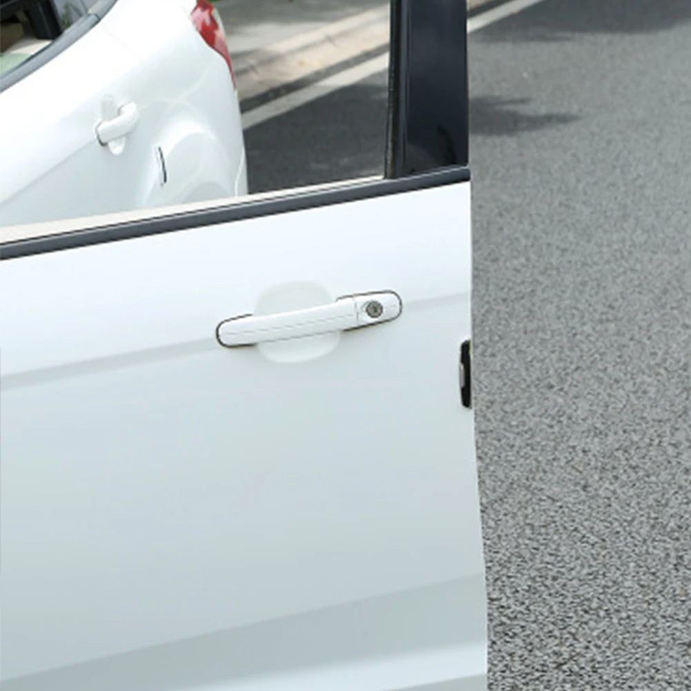 

4pcs Car Door Guard Protectors Black Durable Elastic Anti Collision Strip Universal Fit Vehicle Bumper Door Protection