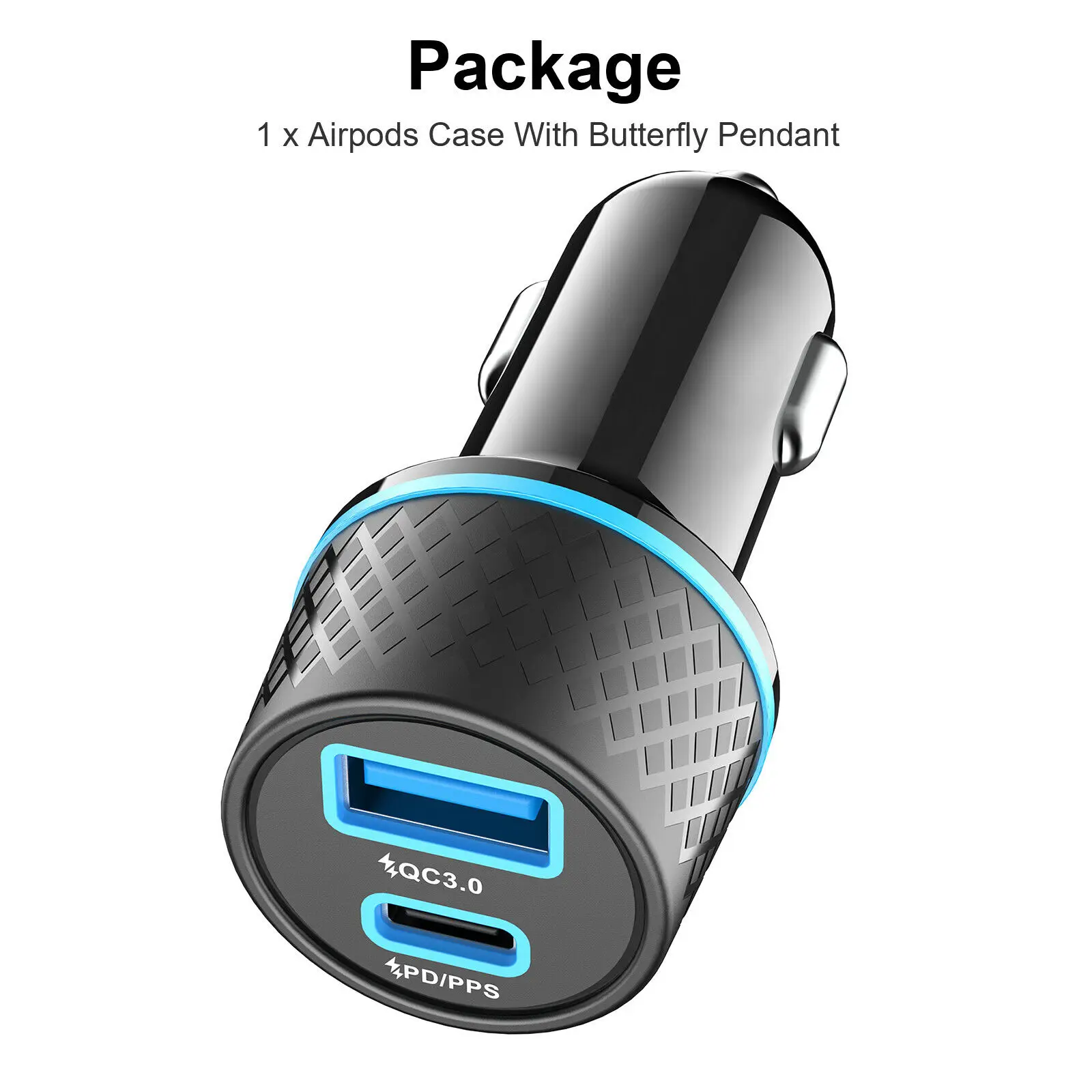 42W USB Car Charger Fast Charging For iPhone 13 12 11 Pro Max QC3.0 PD USB Type C Car Phone Charger for Xiaomi Samsung Huawei