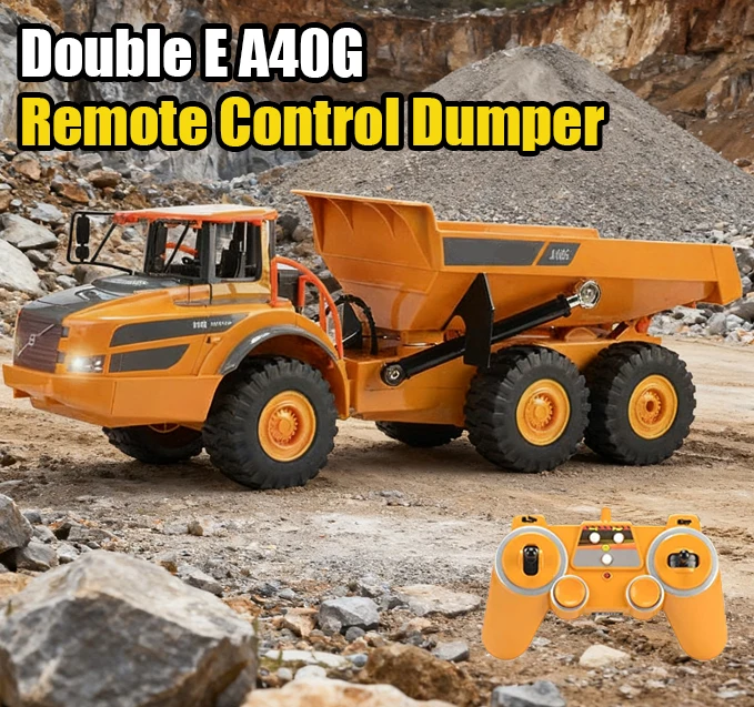 

DOUBLE E A40G 1/26 Радиоуправляемый автомобиль RC Грузовик Самосвал Трактор Конструкция Инженерный экскаватор Автомобиль Игрушки для мальчиков Подарок ребенку