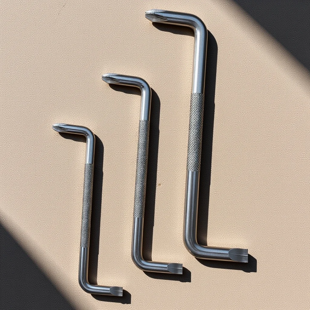 

3Pcs Right Angle Screwdriver Set High Hardness Wear Resistant 90 Degree Offset Driver for Household Slotted Square