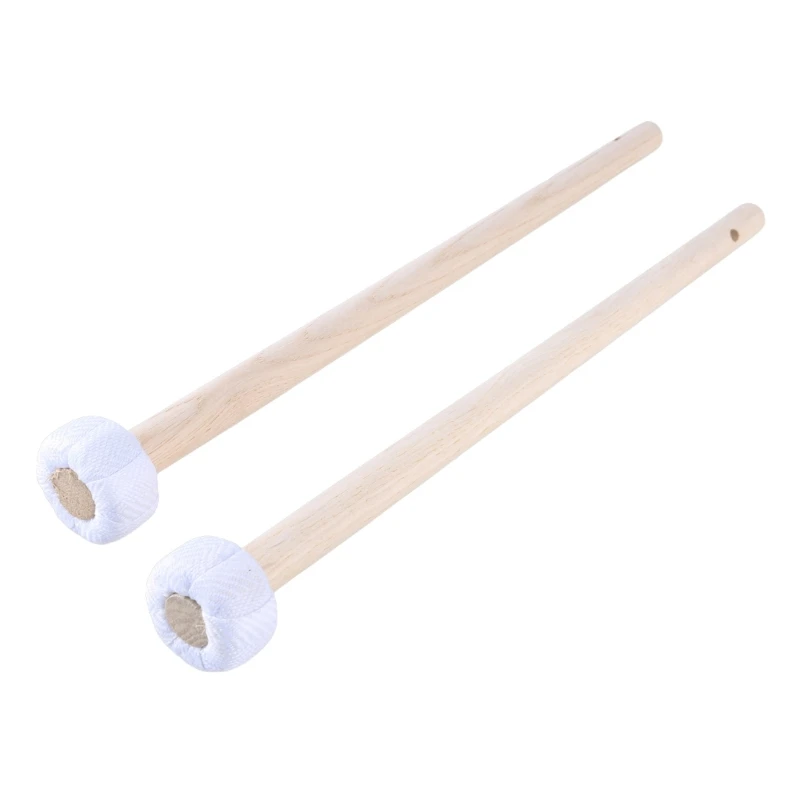 Handle Drum Hammer Cymbal Drum Mallets, Drum Sticks Cotton Linen Head Drum A52F